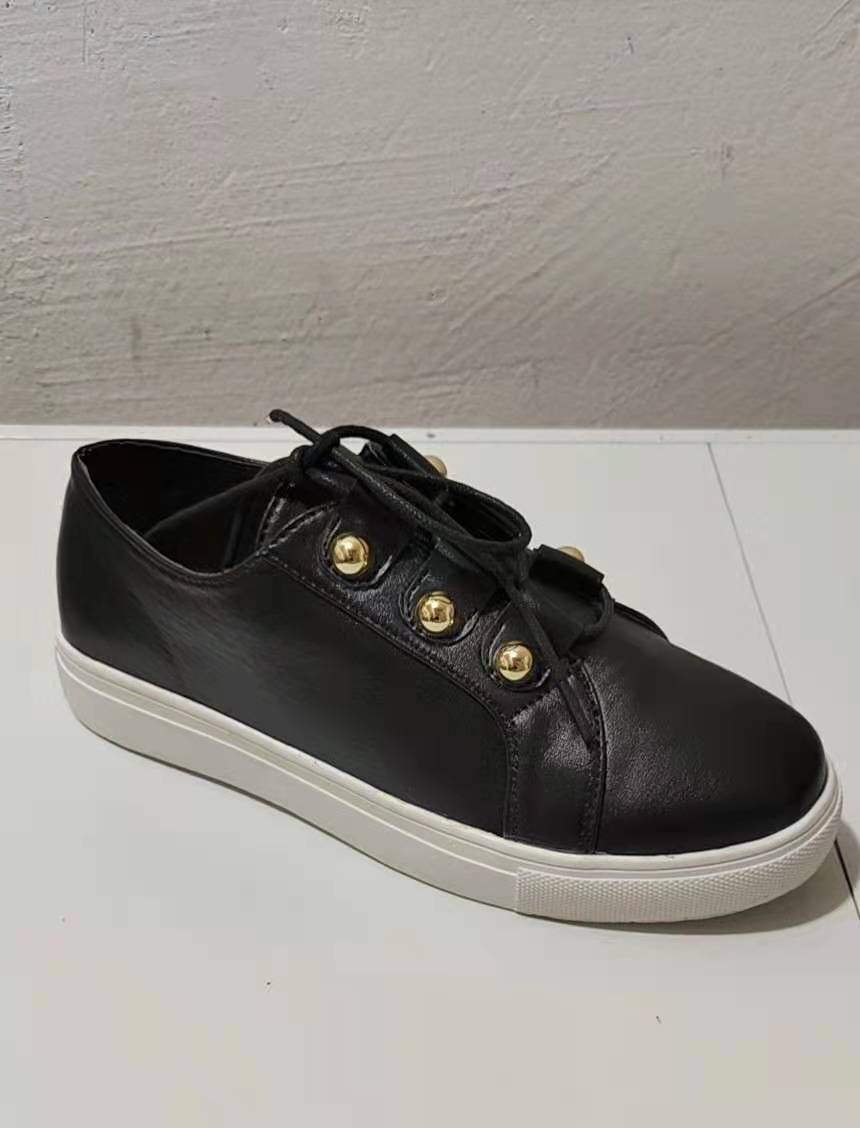 Damen Modische Plateau-Sneaker mit glamourösen Metallic-Details Stalluxe