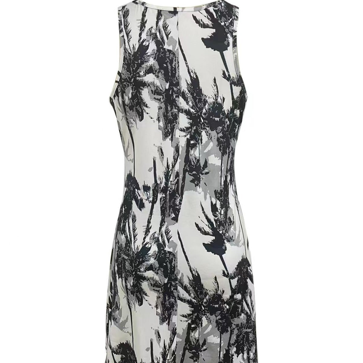 Damen Sommerliches Freizeitkleid mit modernem Palmenmuster Stalluxe