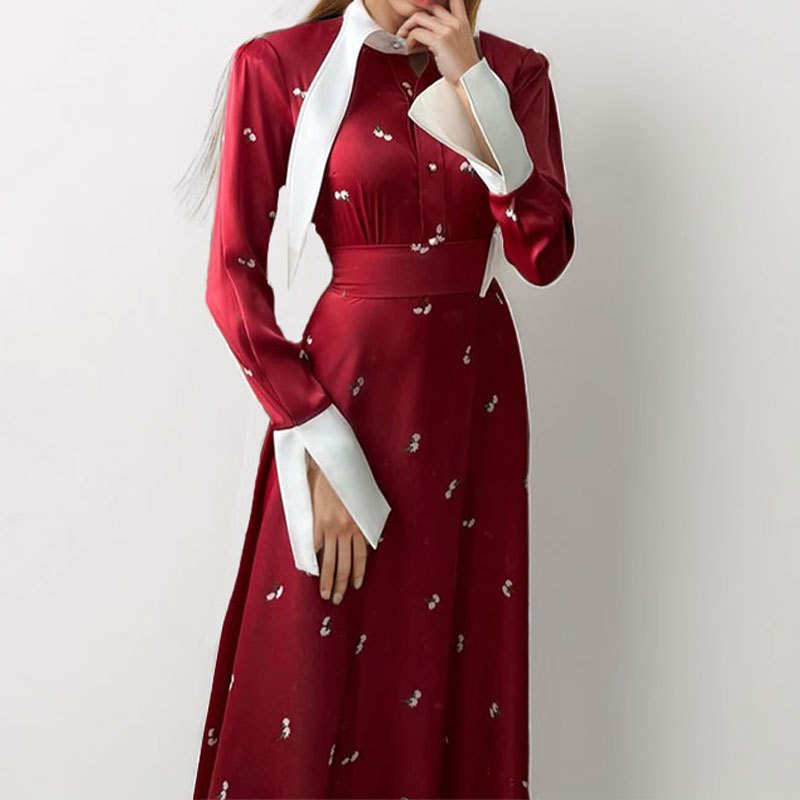 Damen Maxi-Kleid mit eleganter Overlay-Jacke und zarten Applikationen Stalluxe