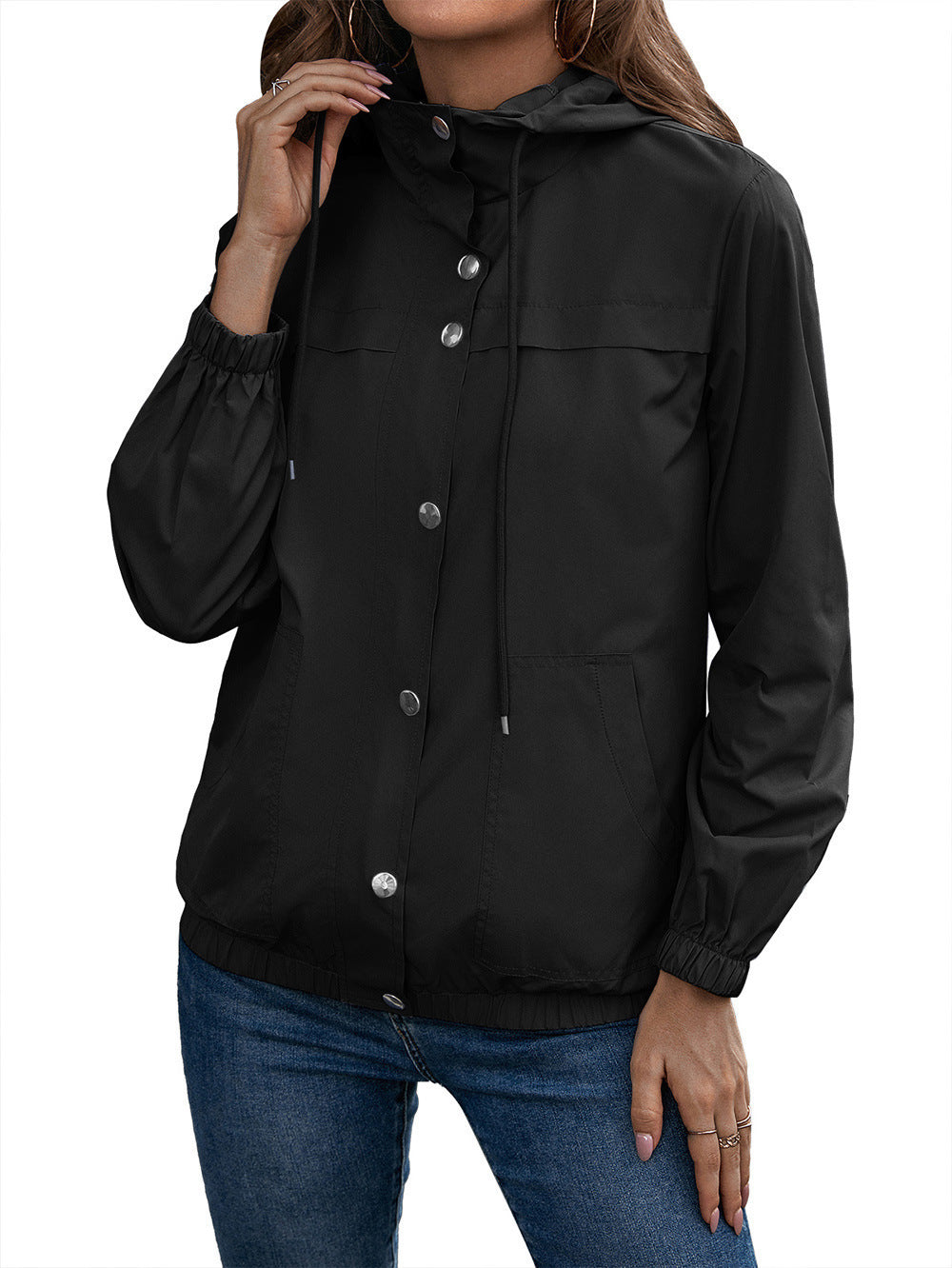 Damen Funktionsjacke mit Kapuze und elastischen Bündchen Stalluxe