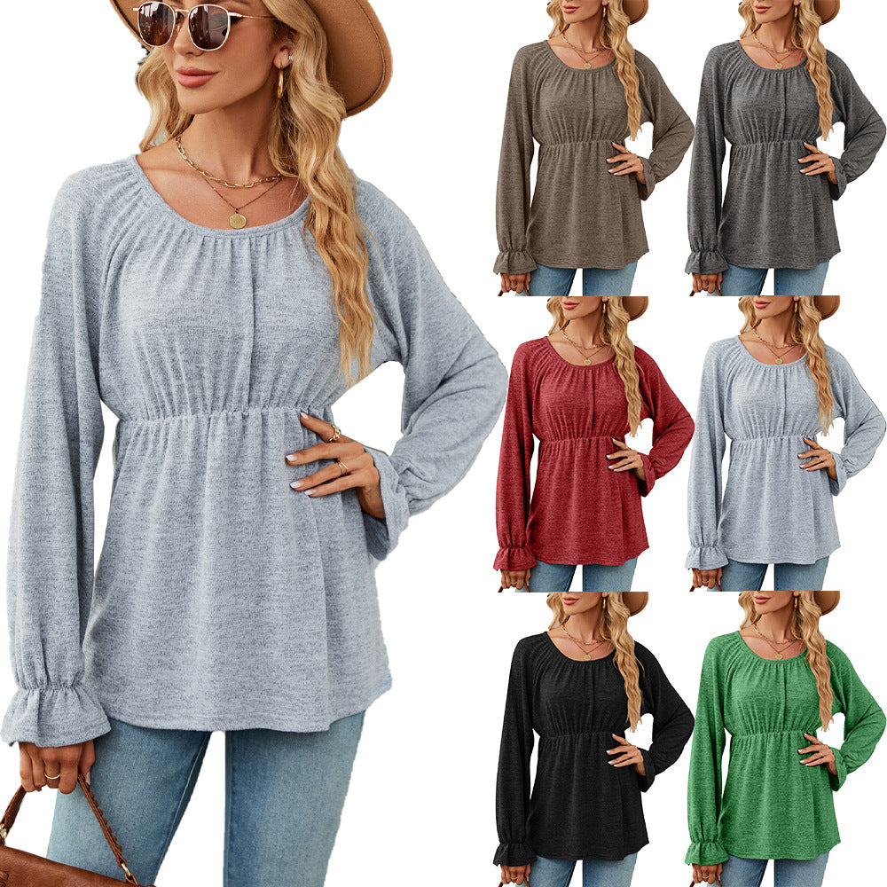 Damen lässiges Blusenshirt mit Raffung Stalluxe
