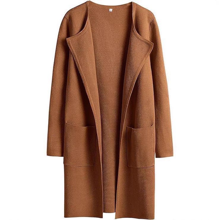 Damen Strickmantel mit lässigem Schnitt und praktischen Taschen Stalluxe