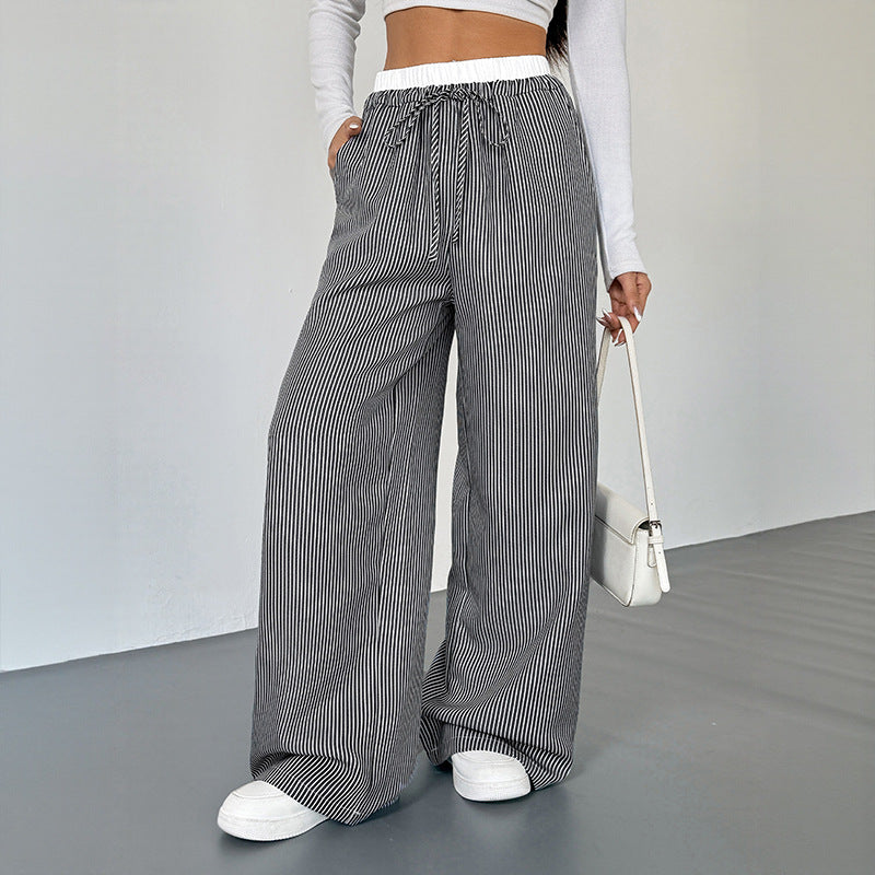 Damen Schneiderhose mit weitem Bein und elastischem Bund Stalluxe