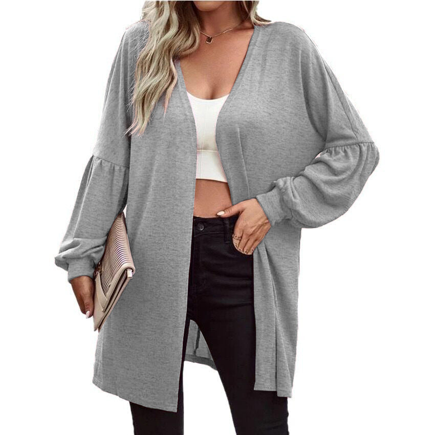 Damen Oversize Cardigan mit eleganten Puffärmeln Stalluxe