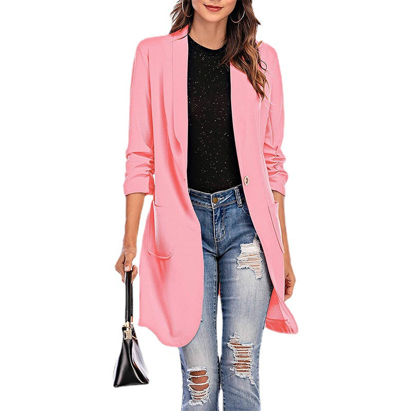 Damen Stretchiger Blazer mit modernem Schnitt und Taschen Stalluxe
