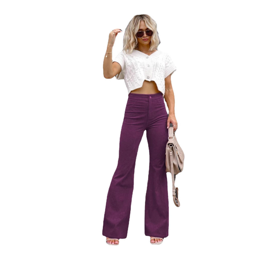 Damen Flared Jeans mit hohem Bund und tailliertem Schnitt Stalluxe