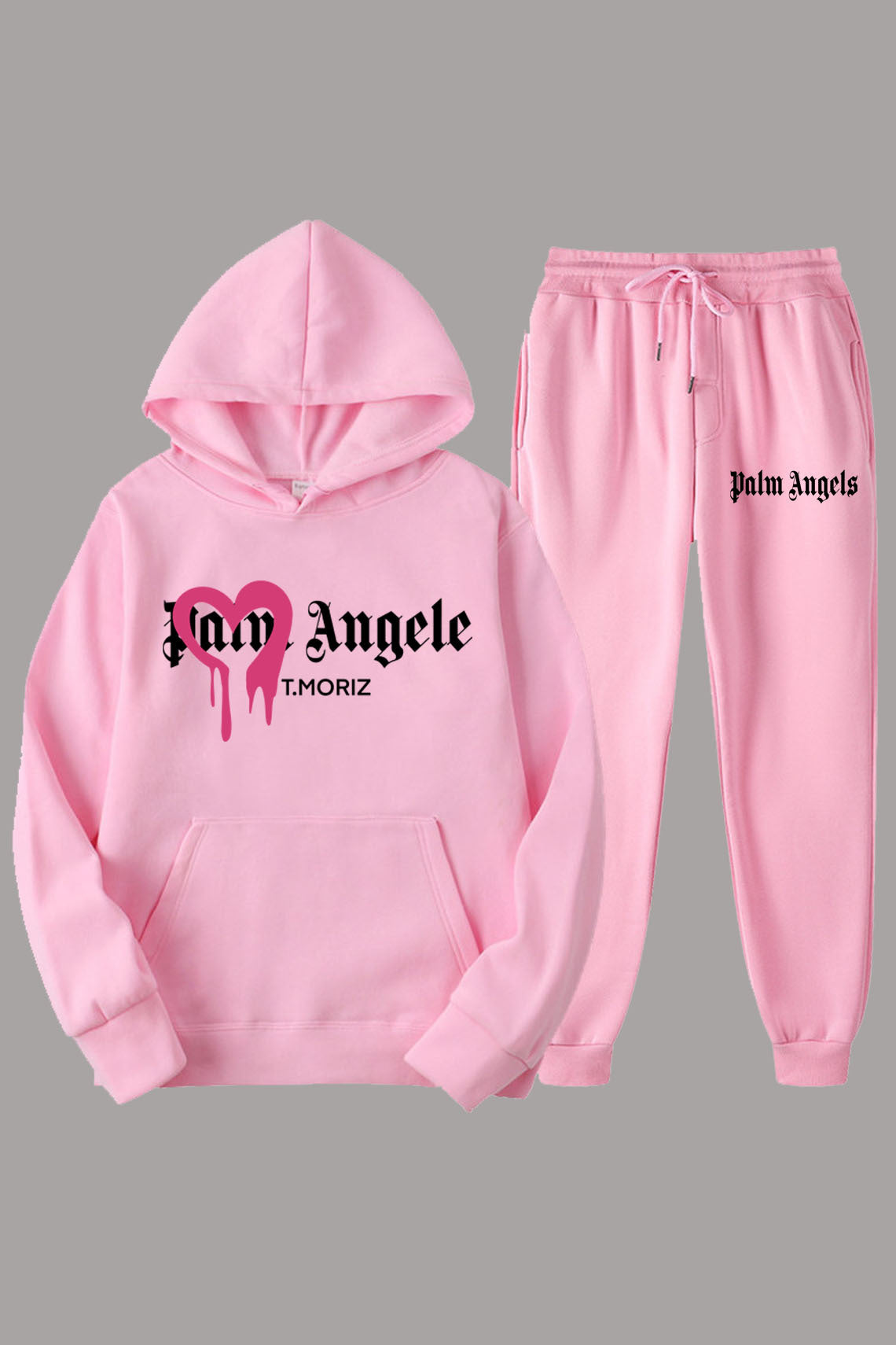 Damen lässiges Hoodie und Jogginghose Set mit kreativem Grafikdesign Stalluxe