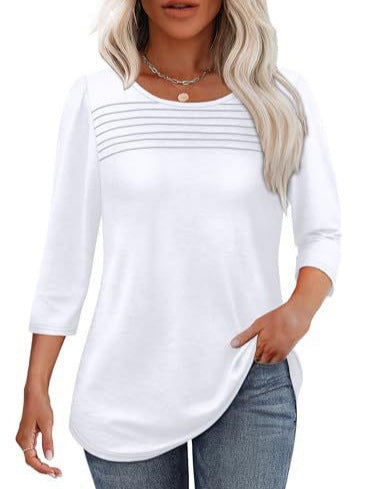 Damen Elegant geschnittenes Oberteil mit gerafften Details Stalluxe