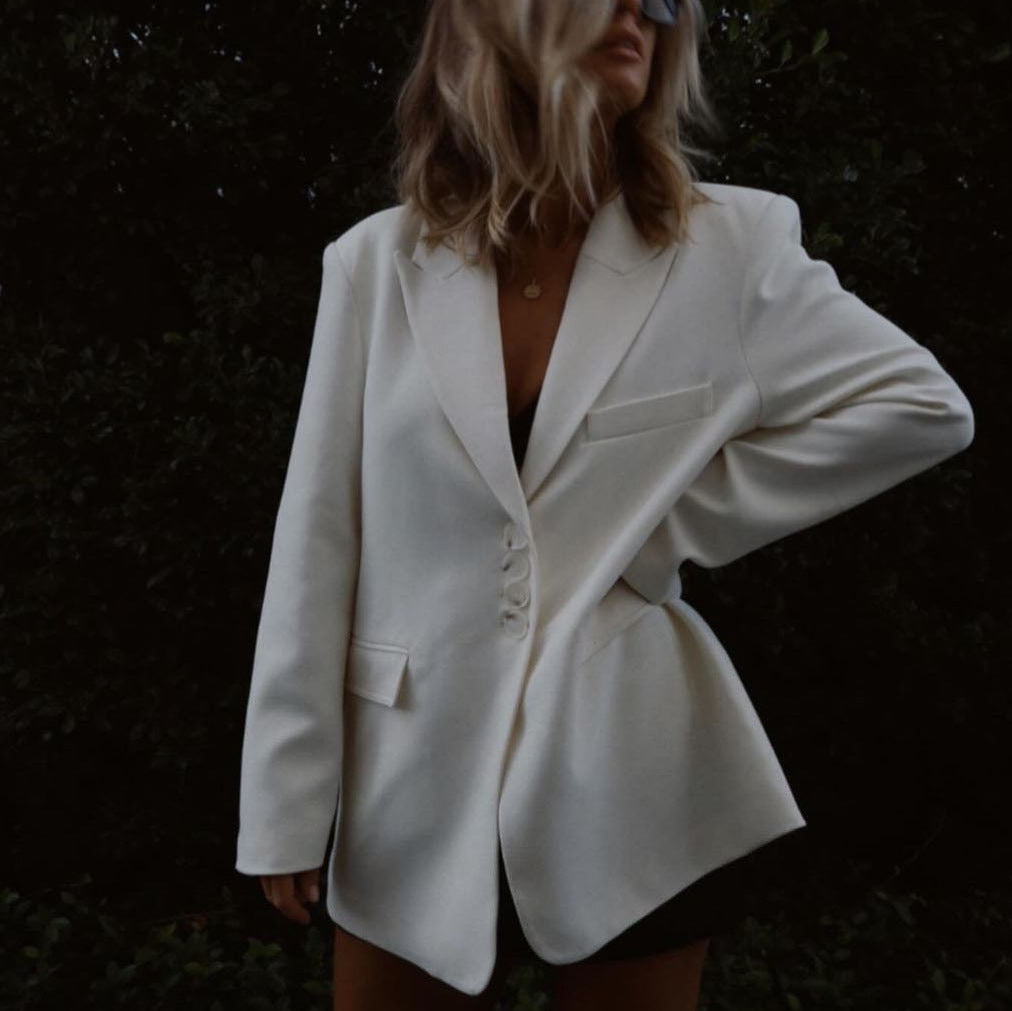 Damen Oversized Blazer mit Knopfdetails Stalluxe