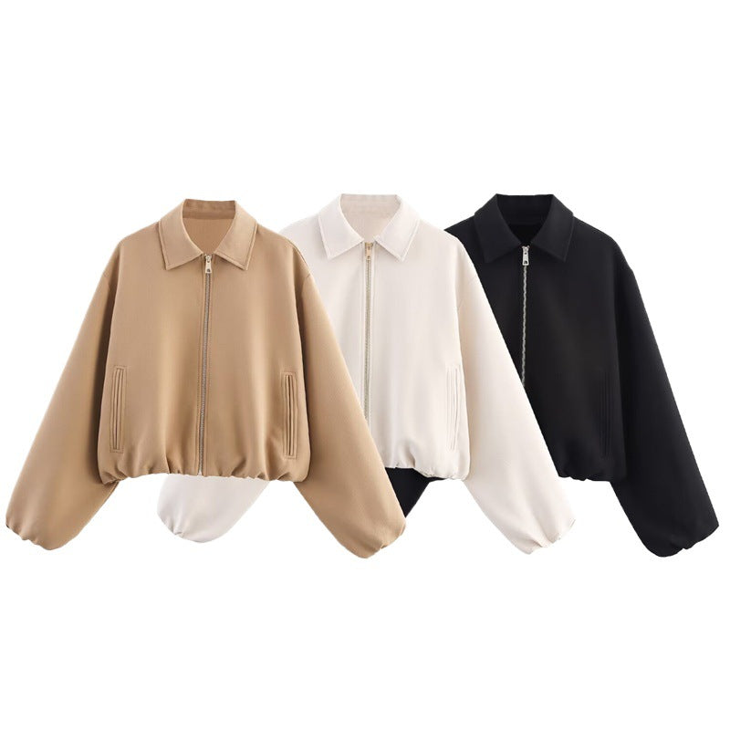 Damen Sportliche Windjacke mit hohem Kragen und praktischen Taschen Stalluxe