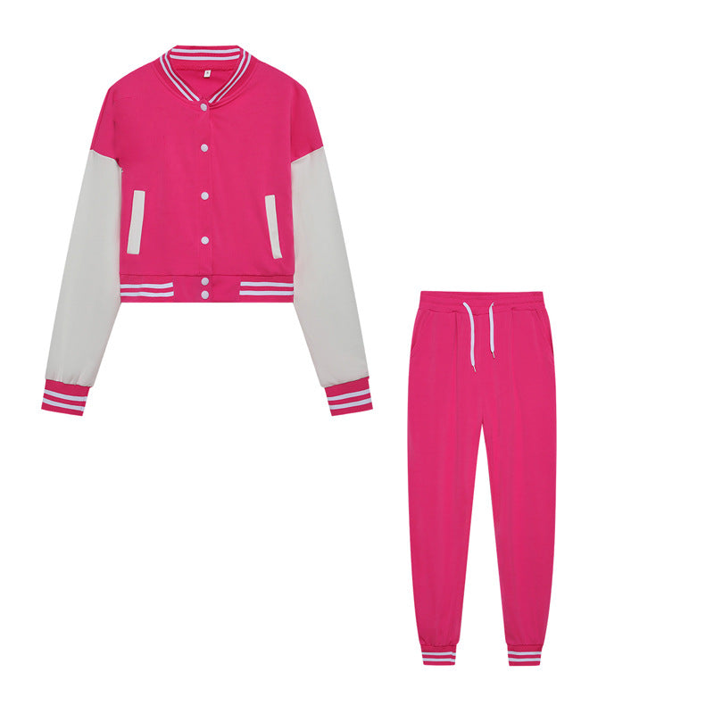 Damen Cozy Cropped Hoodie und Jogginghose Set Stalluxe
