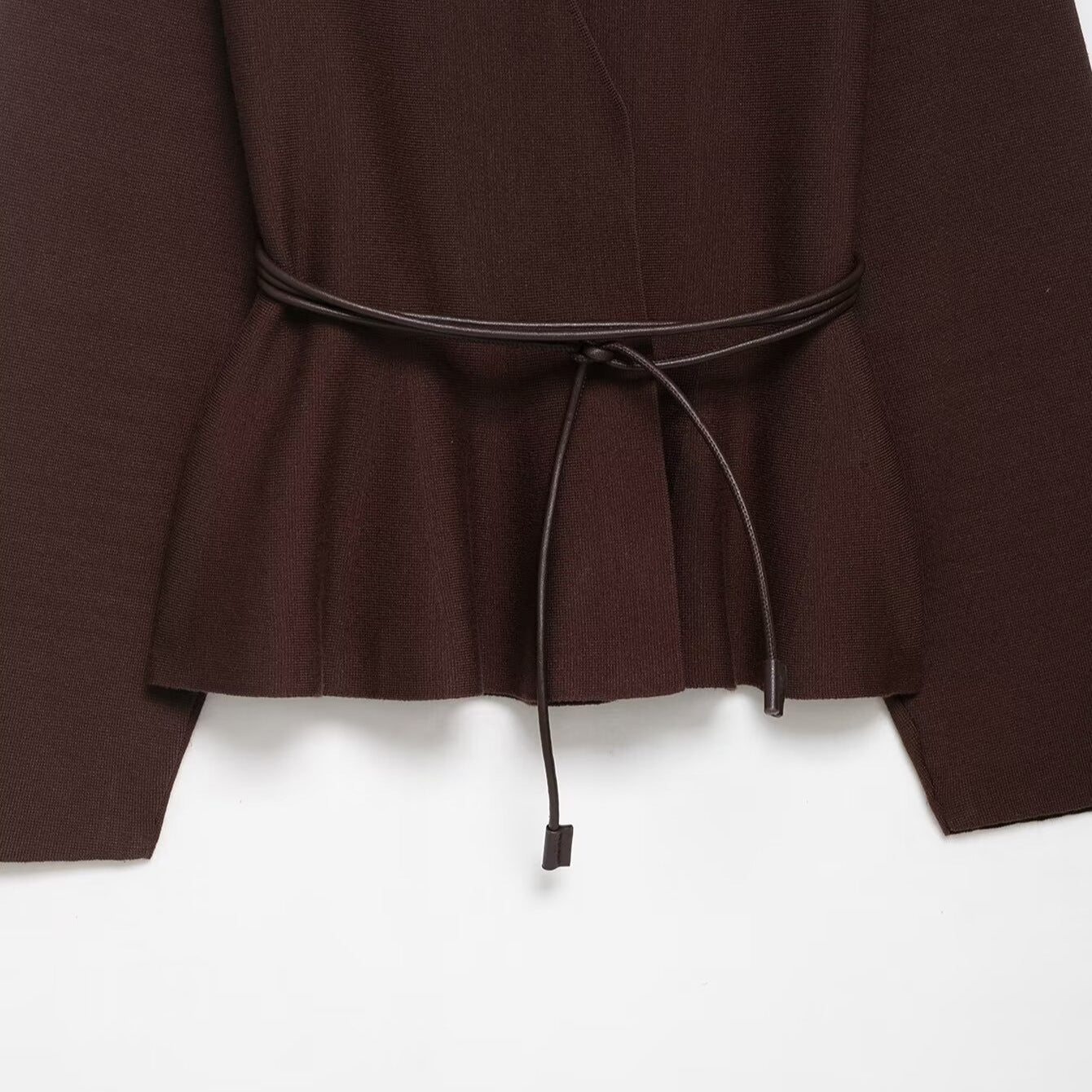 Damen elegante Wickeljacke mit Taillenbindung und weichem Stoff Stalluxe