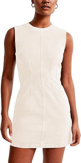 Damen Jeanskleid im modernen Schnitt mit nahtlosen Details Stalluxe