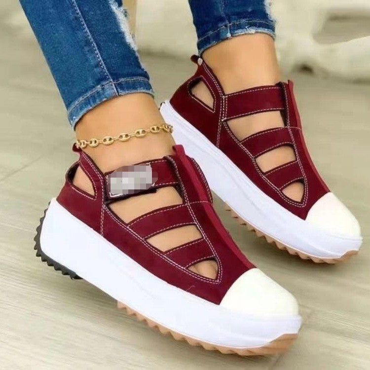 Damen trendige Slip-On Sneakers mit atmungsaktiver Oberflächenstruktur und rutschfester Sohle Stalluxe
