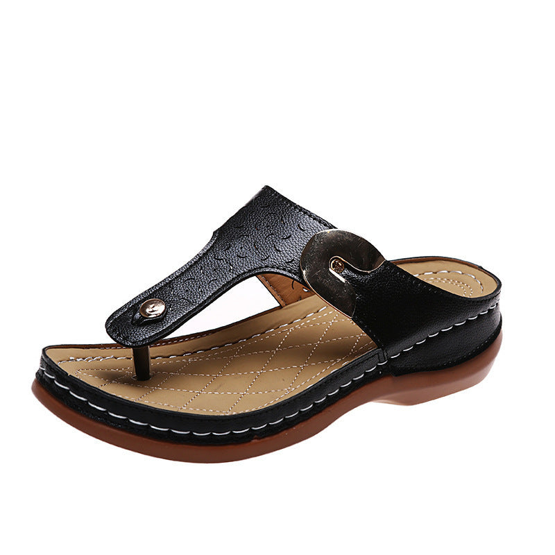 Damen Komfortable Zehentrenner-Sandalen mit modischem Riemen-Design Stalluxe