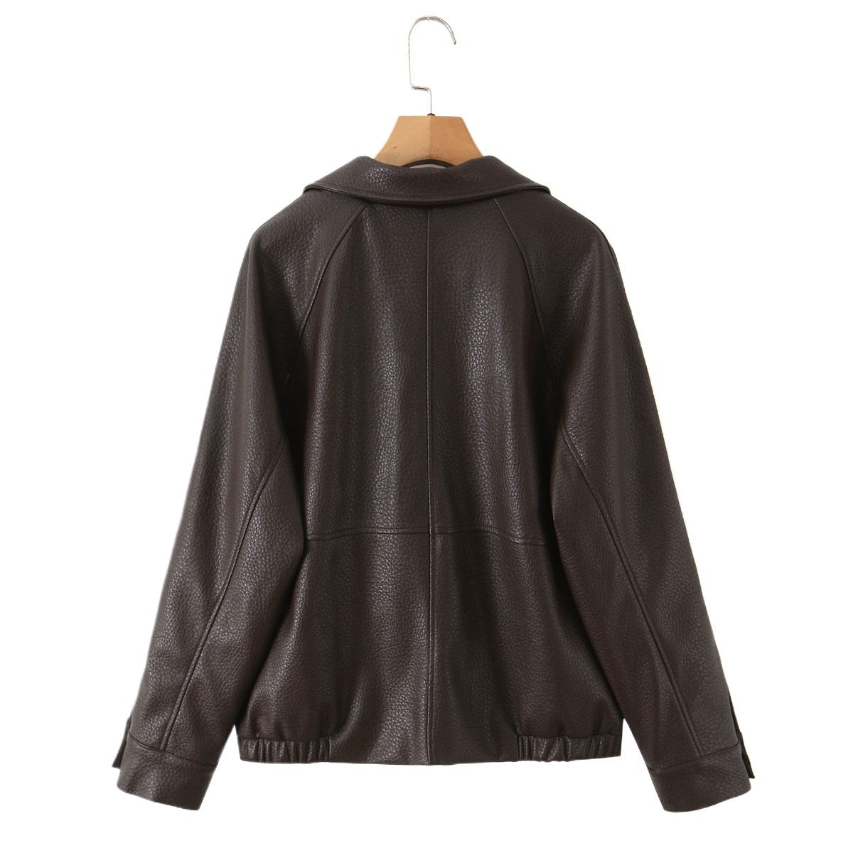 Damen modische Kunstlederjacke mit doppelter Knopfleiste und elegantem Schnitt Stalluxe