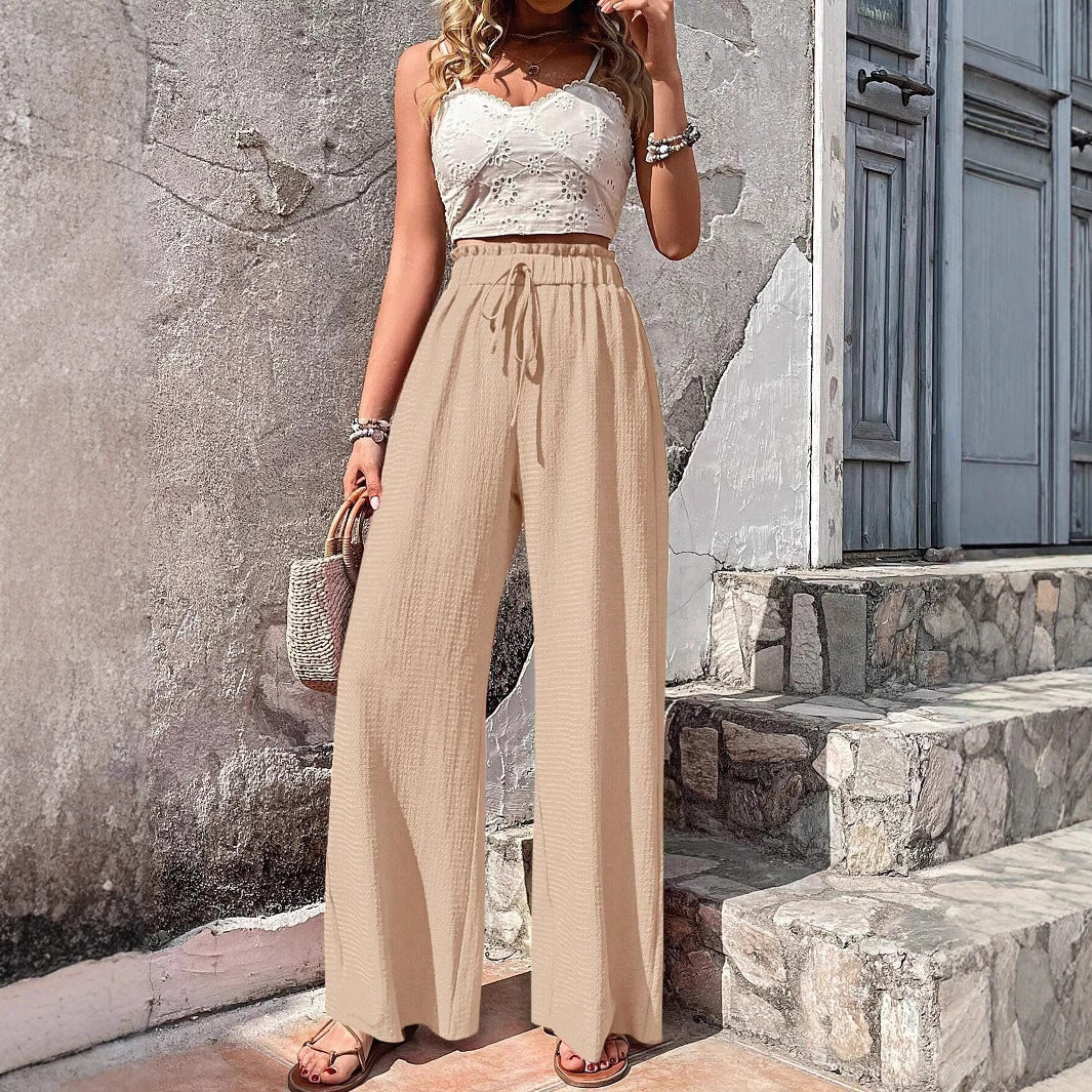 Damen Weite Sommerhose mit elastischem Bund und praktischem Kordelzug Stalluxe
