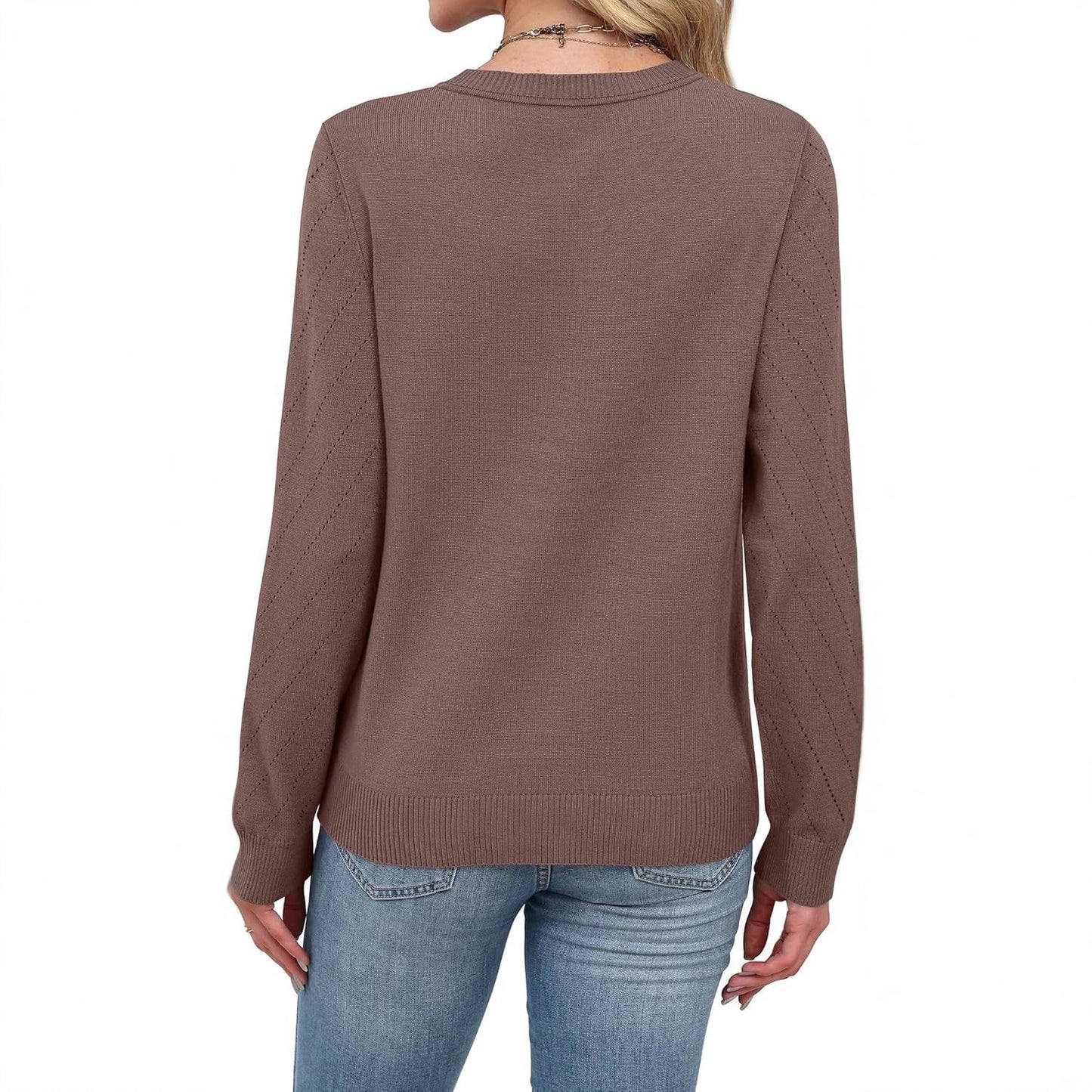 Damen Modischer Pullover mit strukturiertem Zickzack-Muster und lässigem Schnitt Stalluxe