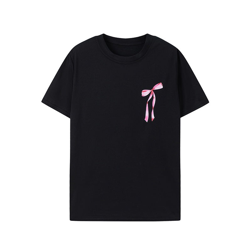 Damen T-Shirt mit kreativem Schriftzug und Rüschen-Details Stalluxe