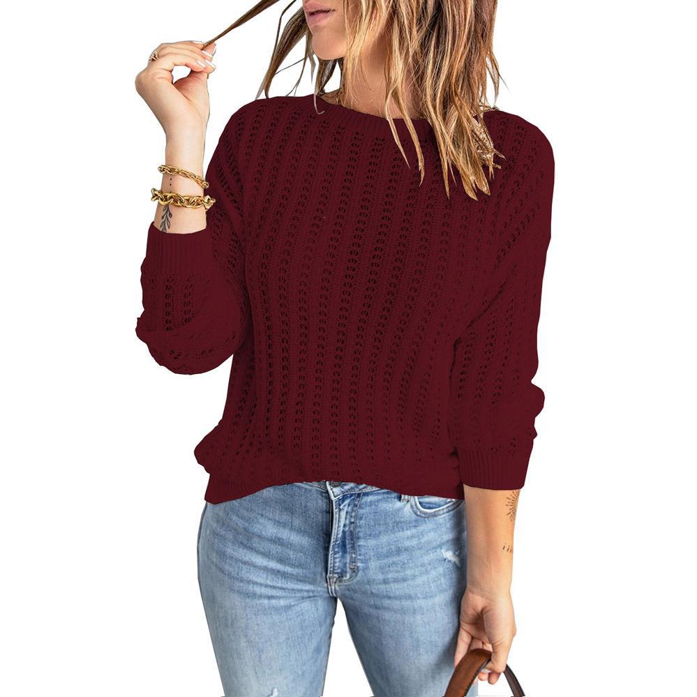 Damen Grobstrickpullover mit luftiger Struktur und modischem Schnitt Stalluxe