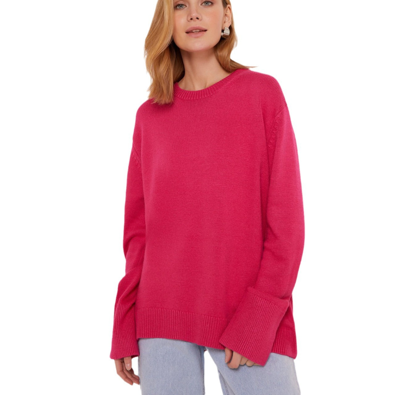 Damen Oversized Pullover mit weichem Feinstrick Stalluxe