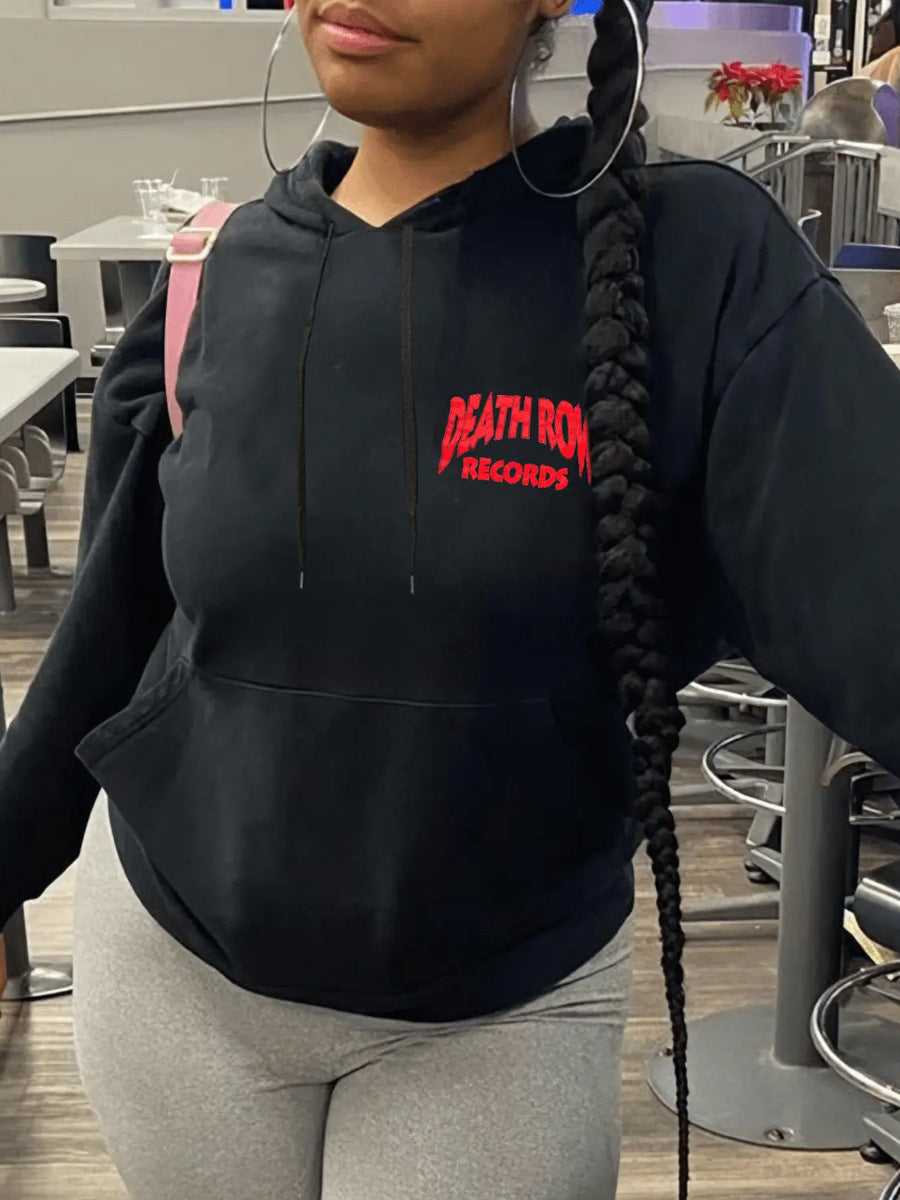 Damen Kapuzenpullover mit auffälligem Grafikdruck Stalluxe