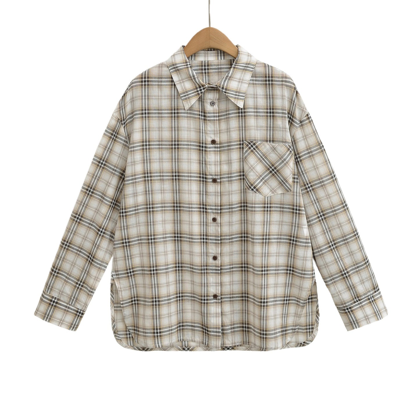 Damen lässige Karoshirt mit oversized Schnitt und praktischer Brusttasche Stalluxe