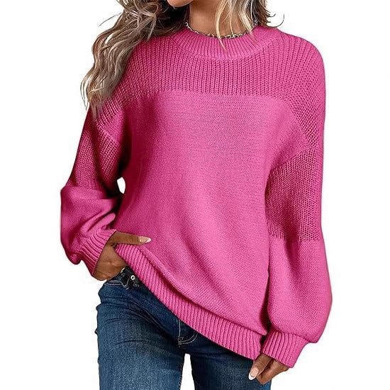 Damen Modischer Strickpullover mit überschnittenen Schultern und lässigem Schnitt Stalluxe