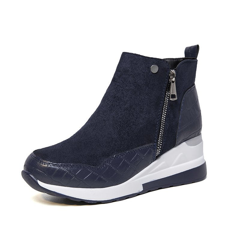 Damen modische Stiefeletten mit seitlichem Reißverschluss und gepolstertem Fußbett Stalluxe