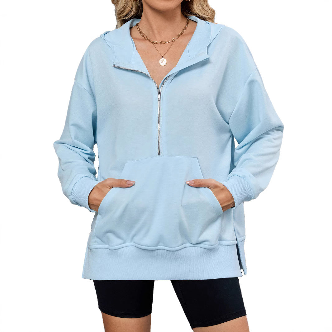 Damen Kapuzenpullover mit durchgehendem Reißverschluss und Taschen Stalluxe