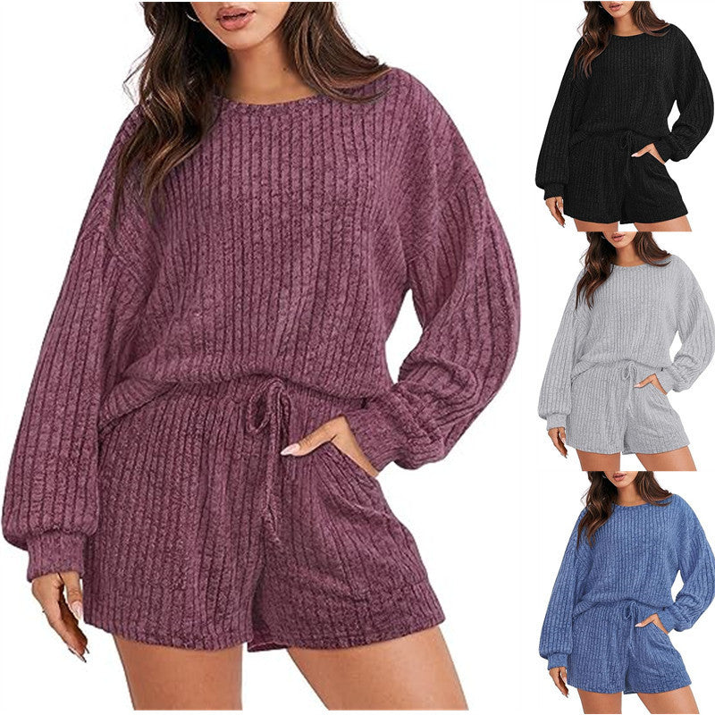 Women's Cozy Ribbed Lounge Set Stalluxe