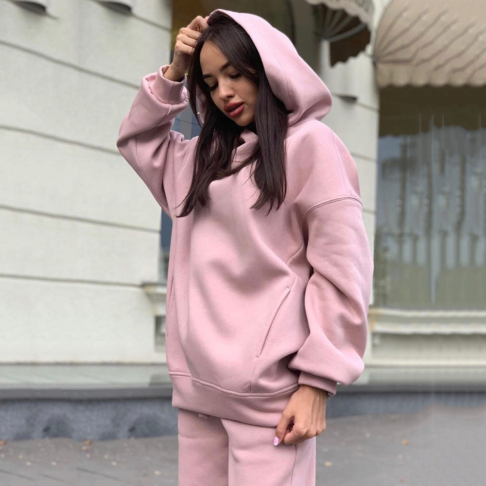 Women's Cozy Hooded Sweatpants Set Stalluxe