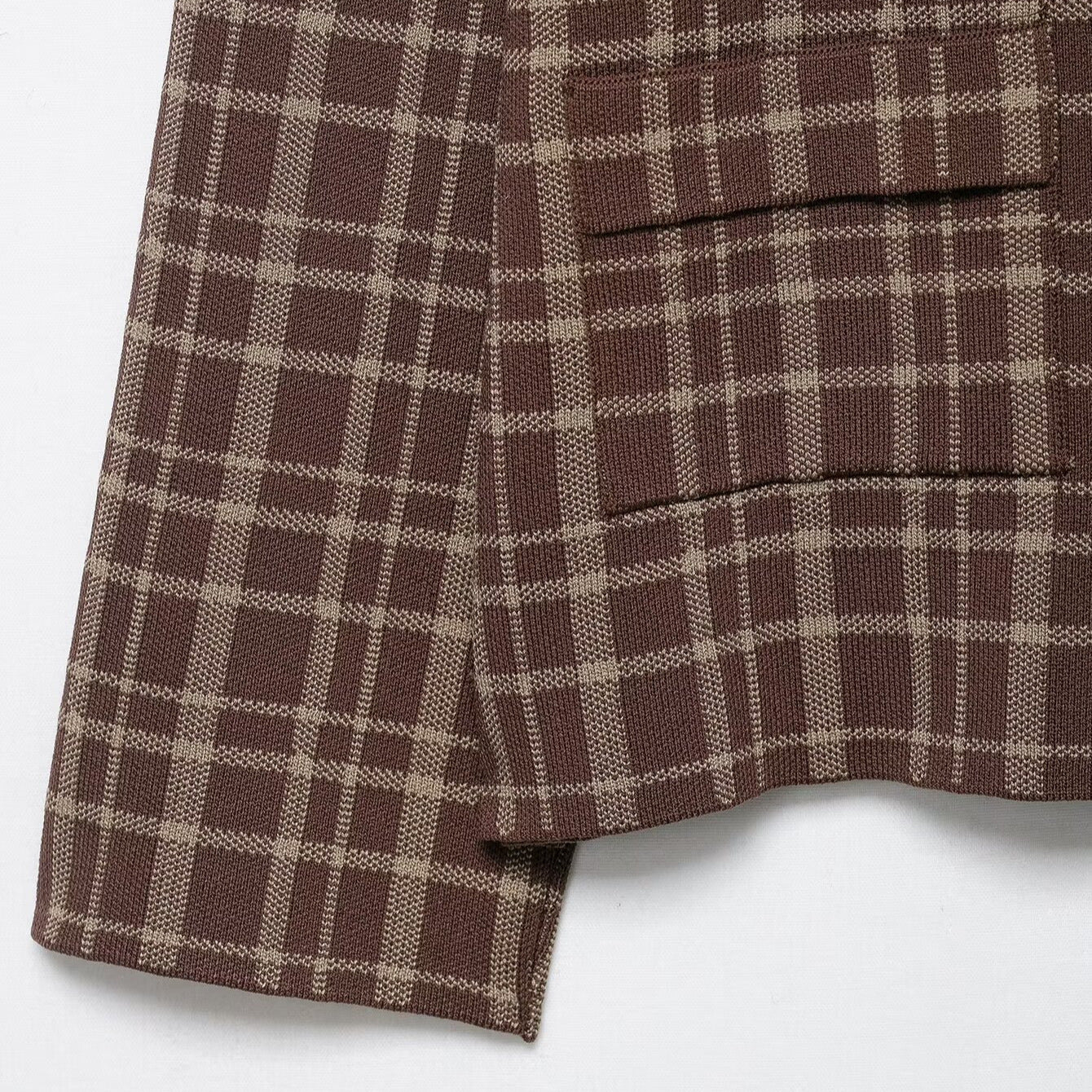 Damen Karo-Jacke mit praktischen Taschen und modischem Kragen Stalluxe