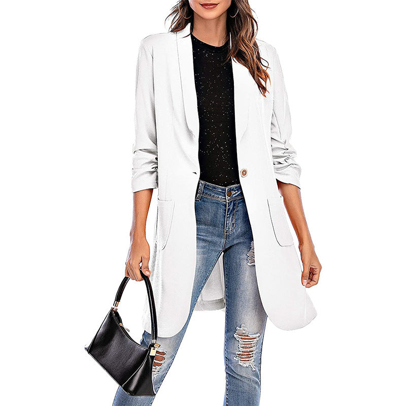 Damen Stretchiger Blazer mit modernem Schnitt und Taschen Stalluxe