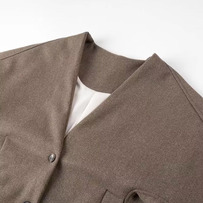 Damen elegante modische Jacke mit strukturiertem Gewebe und langen Ärmeln Stalluxe