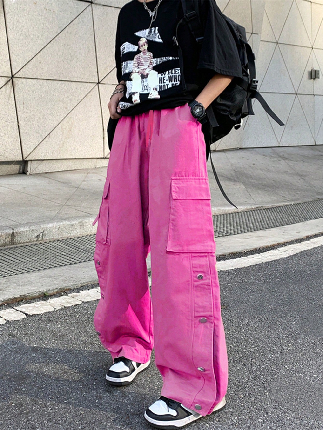 Damen Cargo-Hose mit weit geschnittenem Bein und praktischen Taschen Stalluxe