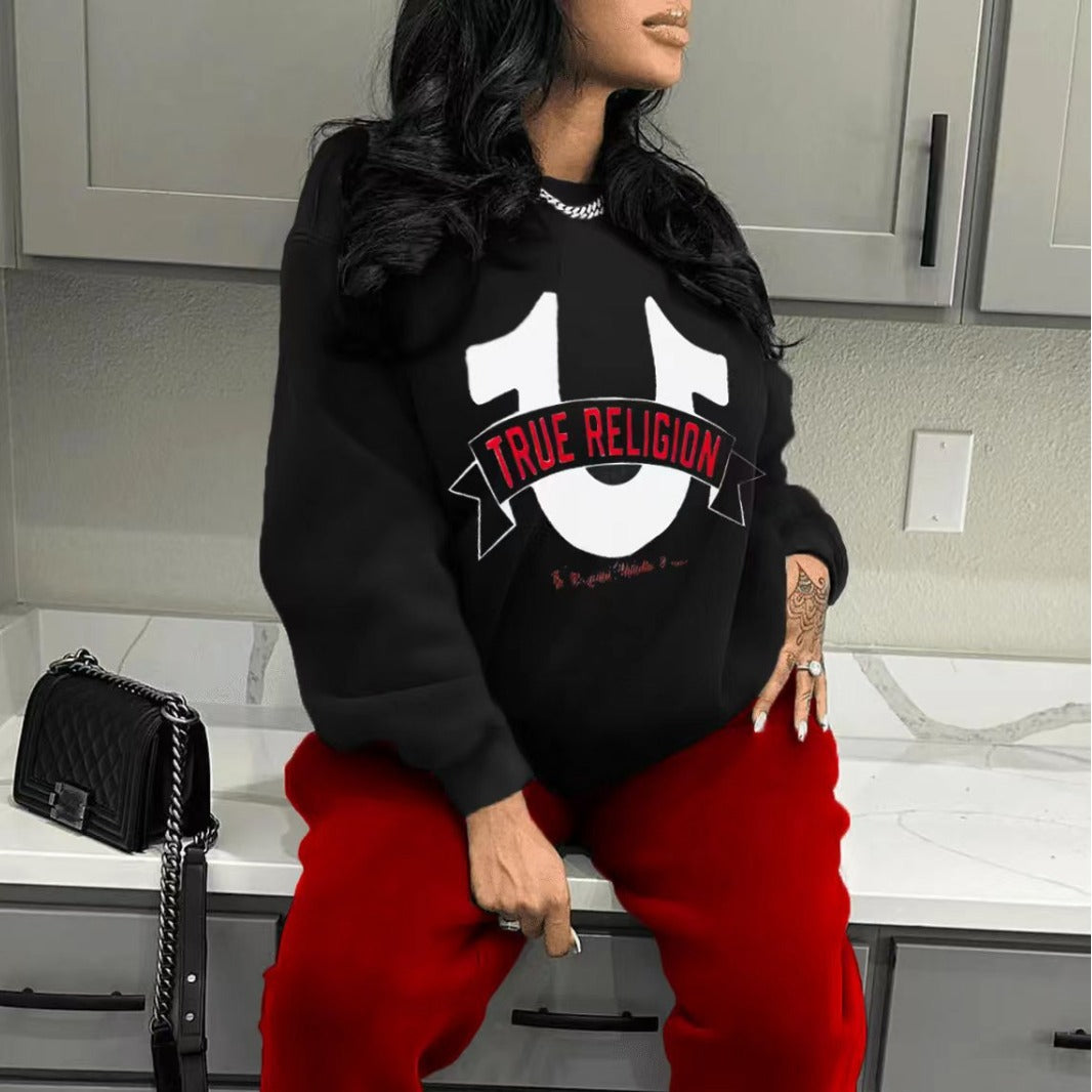 Damen Sportliches Sweatshirt- und Jogginghose-Set Stalluxe