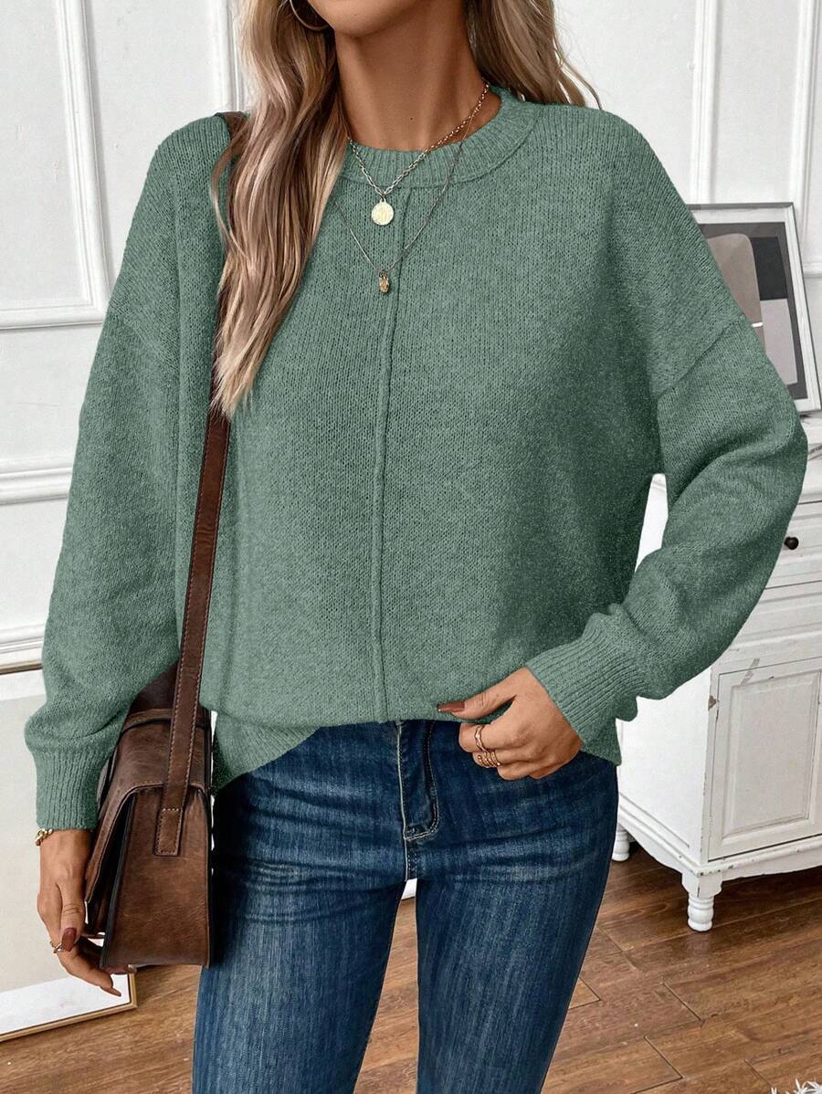 Damen gemütlicher Strickpullover mit lässigem Schnitt Stalluxe