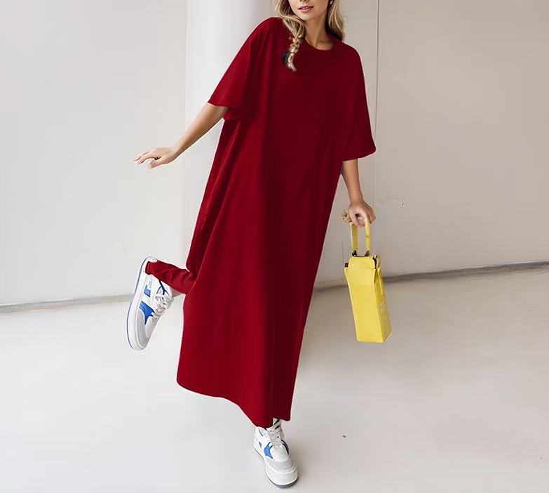 Damen lässiges Maxikleid mit oversized Schnitt und komfortabler Passform Stalluxe