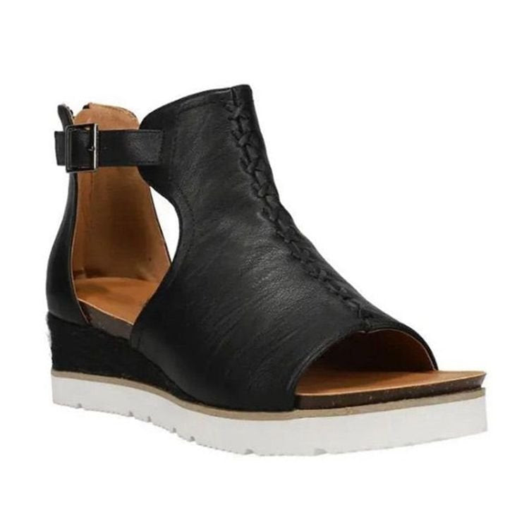 Damen Schnürsandalen mit Keilabsatz Stalluxe