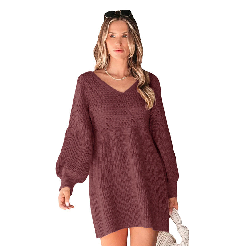 Damen Off-Shoulder Strickkleid Stalluxe