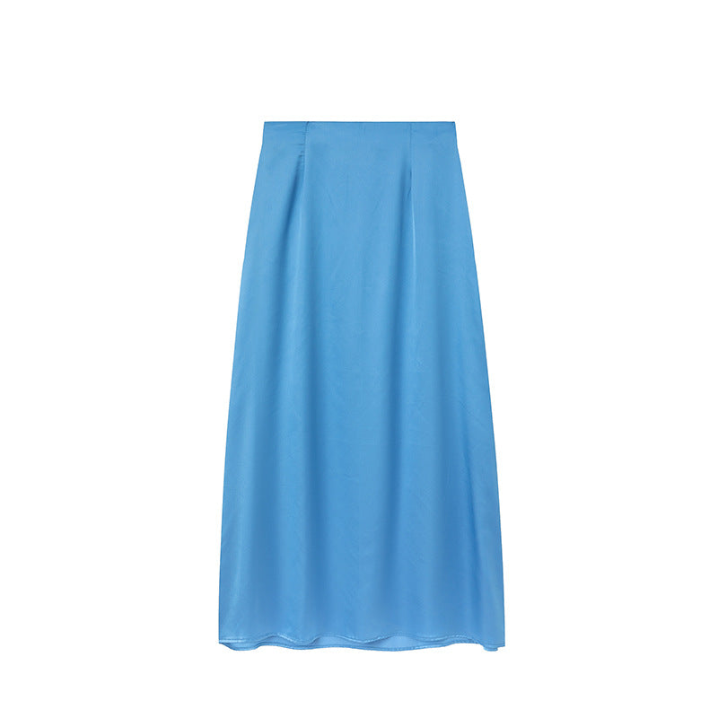 Damen Maxirock aus hochwertigem Satin mit elegantem Schnitt und fließendem Fall Stalluxe