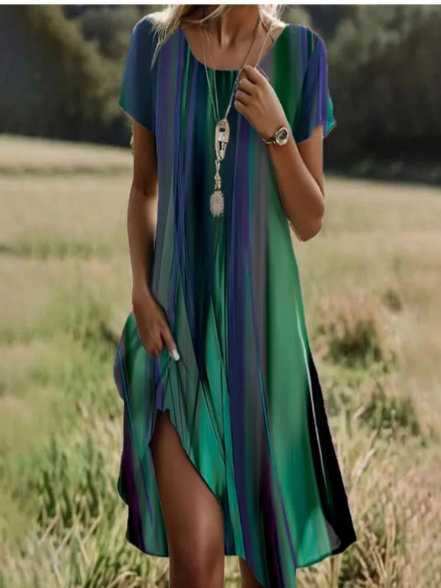 Damen Kleid mit funkelnden Pailletten und tiefem Schlitz Stalluxe