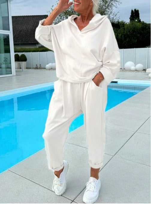 Damen modischer Hoodie und Jogginghose Set Stalluxe