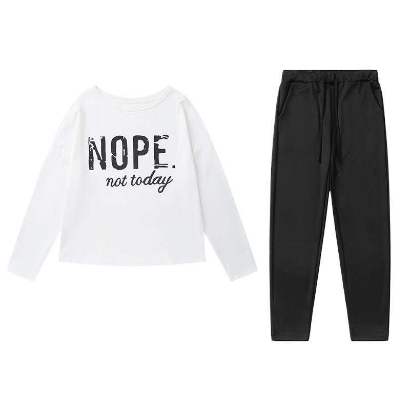Damen Lässiges Freizeit-Set mit lässigem Langarmshirt und komfortabler Jogginghose Stalluxe