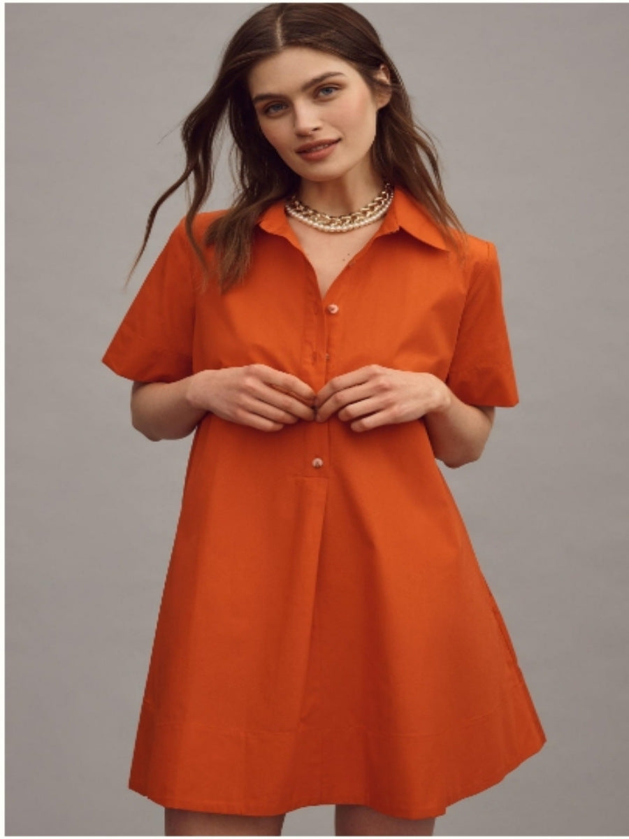 Damen Hemdblusenkleid in A-Linie von Stalluxe