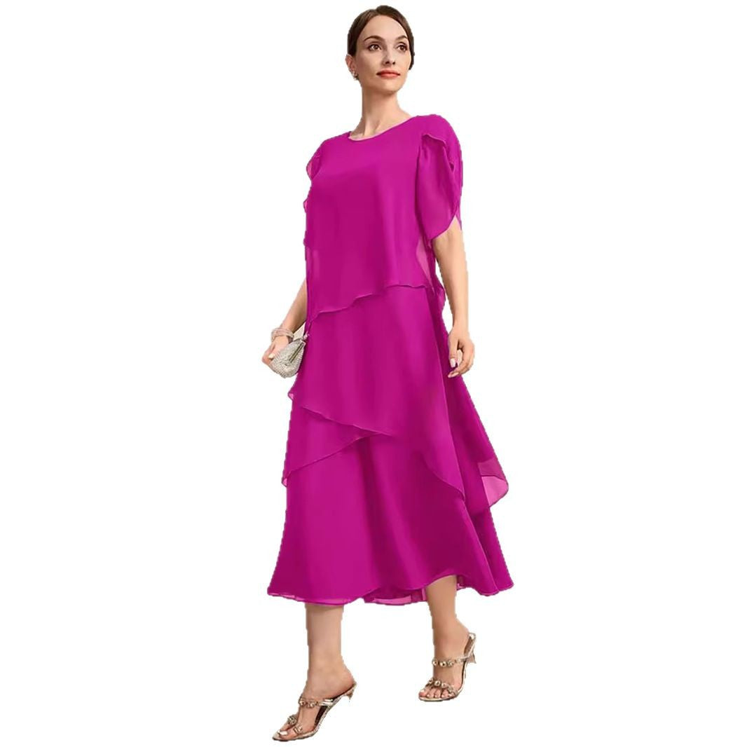 Damen Luftiges Maxikleid mit Schichten Stalluxe