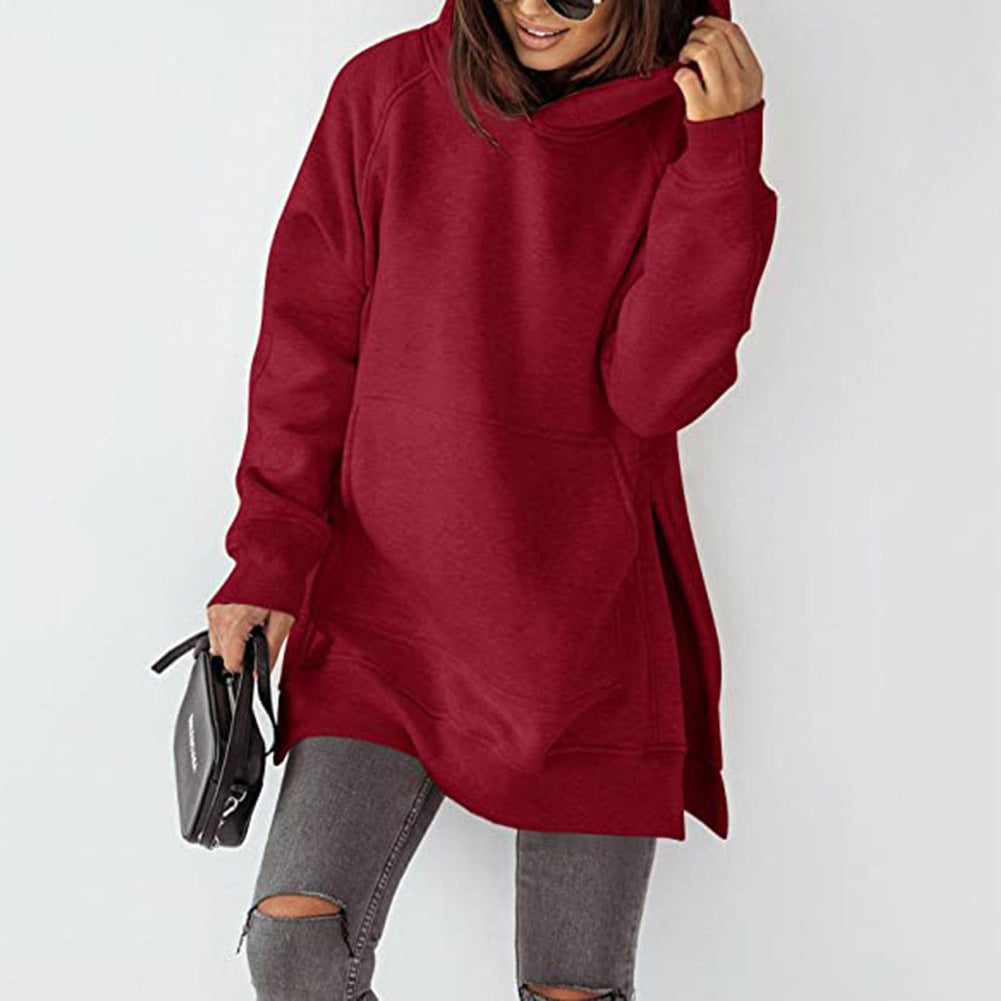 Damen Oversized Kapuzenpullover mit seitlichen Schlitzen und modischem Design Stalluxe