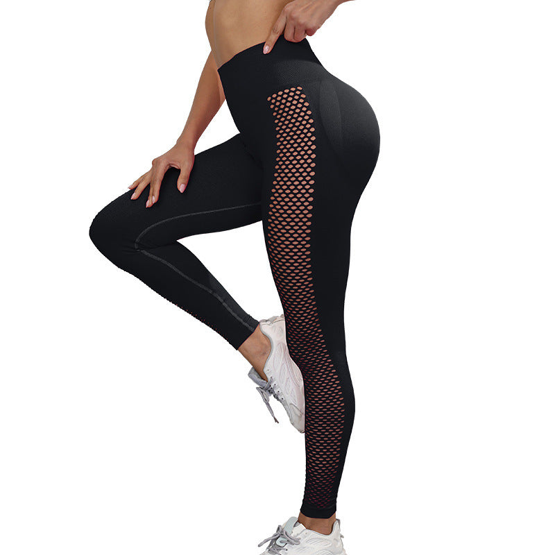 Damen Sportleggings mit Netzdetails und hohem Bund Stalluxe