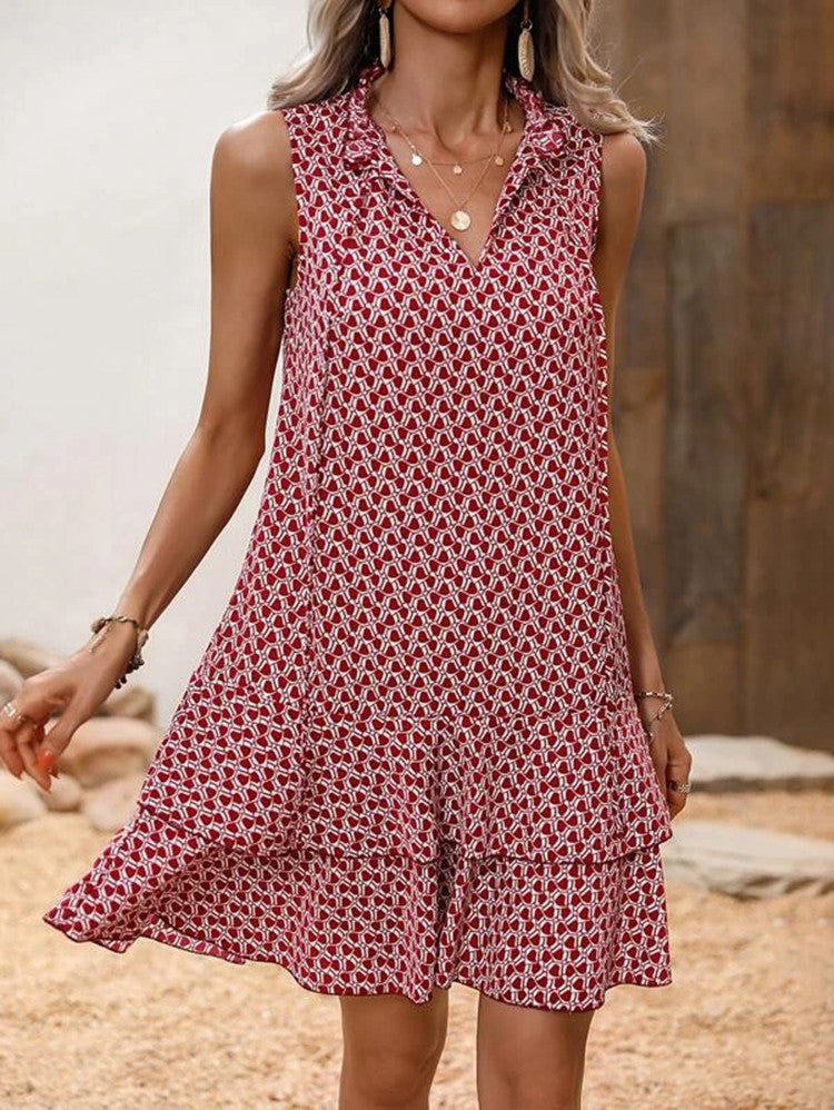 Damen Midi Kleid mit elegantem Stehkragen und moderner Schnürung Stalluxe